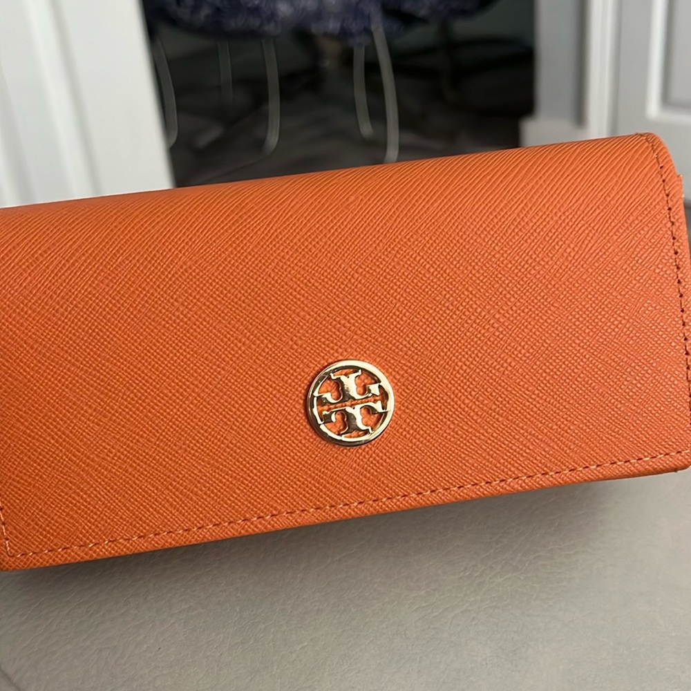 Tori Burch Orange Sunglasses Case Flip